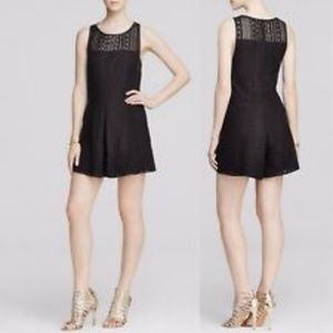 Rebecca Minkoff Marianne Black Lace Romper Sz 4